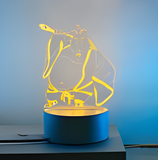 3D Illuminated Art - Nezha - Taiyi Zhenren 3D Illusion LED Night Light 16 Colors #1229