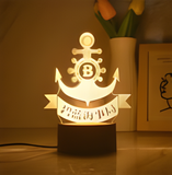 3D Illuminated Art - Azur Lane - Azur Maritime Bureau Anchor 3D Illusion LED Night Light 16 Colors