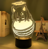 3D LED Night Light - Blue Archive - Shiroko Sunaookami