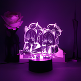 3D LED Night Light - NANA - Little Peach, Little Green