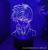 3D Illuminated Art - My Hero Academia - Shoto Todoroki 3D Illusion LED Night Light 16 Colors