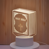 3D Illuminated Art - Religious - Holy Bible 3D Illusion LED Night Light 16 Colors