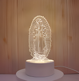 3D Illuminated Art - Religious - Virgin Mary 3D Illusion LED Night Light 16 Colors #4328