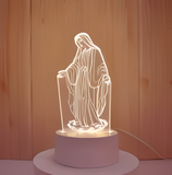 3D Illuminated Art - Religious - Virgin Mary 3D Illusion LED Night Light 16 Colors #4329