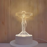3D Illuminated Art - Religious - Crucifix 3D Illusion LED Night Light 16 Colors