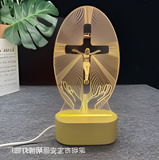 3D Illuminated Art - Crucifix 3D Illusion LED Night Light 16 Colors