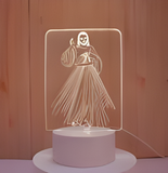 3D Illuminated Art - Jesus Christ 3D Illusion LED Night Light 16 Colors