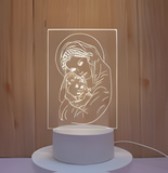 3D Illuminated Art - Religious - Madonna and Child 3D Illusion LED Night Light 16 Colors
