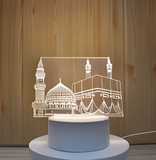 3D Illuminated Art - Kaaba and Mosque 3D Illusion LED Night Light 16 Colors