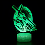 3D Illuminated Art - Jesus carrying the cross 3D Illusion LED Night Light 16 Colors