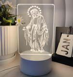 3D Illuminated Art - Virgin Mary 3D Illusion LED Night Light 16 Colors #4343