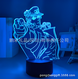 3D Illuminated Art - JoJo's Bizarre Adventure - Jotaro Kujo 3D Illusion LED Night Light 16 Colors #8621