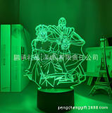 3D Illuminated Art - JoJo's Bizarre Adventure - Kakyoin and Hierophant Green 3D Illusion LED Night Light 16 Colors