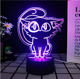 3D Illuminated Art - Rascal Does Not Dream of Bunny Girl Senpai - Minister Cat (Daijin) 3D Illusion LED Night Light 16 Colors