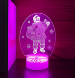 3D LED Night Light - Santa Claus