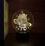 3D LED Night Light - Christmas Bells