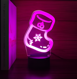 3D LED Night Light - Christmas stocking