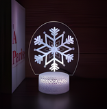 3D LED Night Light - Snowflake