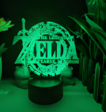 3D Illuminated Art - The Legend of Zelda - Tears of the Kingdom logo with Master Sword 3D Illusion LED Night Light 16 Colors