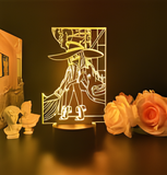 3D Illuminated Art - Wandering Witch: The Journey of Elaina - Elaina 3D Illusion LED Night Light 16 Colors #5539
