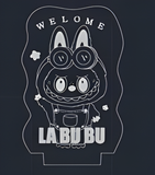 3D Illuminated Art - The Monsters (Kasing Lung) - Labubu in overalls 3D Illusion LED Night Light 16 Colors