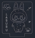 3D Illuminated Art - Labubu - Labubu (bunny costume) 3D Illusion LED Night Light 16 Colors