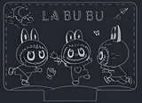 3D Illuminated Art - LA BU BU - Multiple La Bu Bu characters 3D Illusion LED Night Light 16 Colors