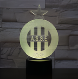3D Illuminated Art - AS Saint-Étienne - AS Saint-Étienne logo 3D Illusion LED Night Light 16 Colors