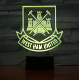 3D LED Night Light - West Ham United - Football Club Crest