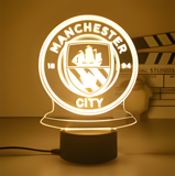 3D Illuminated Art - Manchester City Football Club - Manchester City logo 3D Illusion LED Night Light 16 Colors