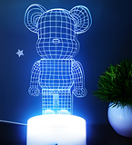 3D Illuminated Art - BE@RBRICK - Bearbrick 3D Illusion LED Night Light 16 Colors