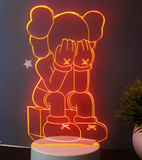 3D Illuminated Art - KAWS - KAWS Companion (Covering Face, Sitting) 3D Illusion LED Night Light 16 Colors