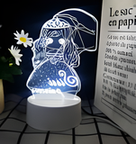 3D Illuminated Art - Aotu World - Princess holding an umbrella 3D Illusion LED Night Light 16 Colors