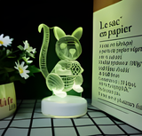 3D Illuminated Art - Squirrel 3D Illusion LED Night Light 16 Colors #1642