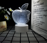 3D Illuminated Art - Apple 3D Illusion LED Night Light 16 Colors