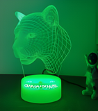 3D Illuminated Art - Lion head 3D Illusion LED Night Light 16 Colors