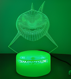 3D Illuminated Art - Shark 3D Illusion LED Night Light 16 Colors #1914