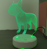 3D Illuminated Art - French Bulldog 3D Illusion LED Night Light 16 Colors