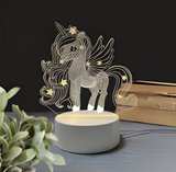 3D Illuminated Art - My Little Pony - Winged unicorn with stars 3D Illusion LED Night Light 16 Colors