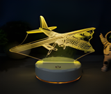3D Illuminated Art - Propeller Plane 3D Illusion LED Night Light 16 Colors