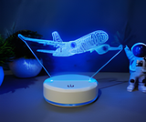 3D Illuminated Art - Airplane 3D Illusion LED Night Light 16 Colors #2112