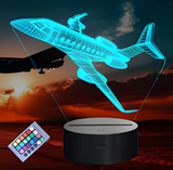 3D Illuminated Art - Airplane 3D Illusion LED Night Light 16 Colors #2117