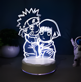3D Illuminated Art - Naruto - Naruto and Hinata 3D Illusion LED Night Light 16 Colors