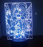 3D Illuminated Art - Naruto - Akatsuki members 3D Illusion LED Night Light 16 Colors