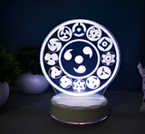 3D Illuminated Art - Naruto - Sharingan and Mangekyo Sharingan symbols 3D Illusion LED Night Light 16 Colors