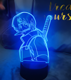 3D Illuminated Art - Naruto - Uchiha Itachi 3D Illusion LED Night Light 16 Colors #2235