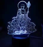 3D Illuminated Art - Buddhism - Ksitigarbha Bodhisattva 3D Illusion LED Night Light 16 Colors