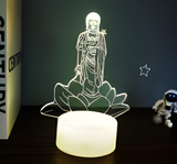 3D Illuminated Art - Shakyamuni Buddha 3D Illusion LED Night Light 16 Colors