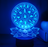 3D Illuminated Art - Manjushri's Eight-Syllable Mantra 3D Illusion LED Night Light 16 Colors