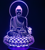3D Illuminated Art - Buddha 3D Illusion LED Night Light 16 Colors